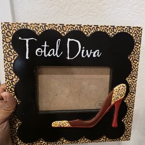 Total Diva Leopard High Heel Picture Frame - Black & Leopard Print 4x6